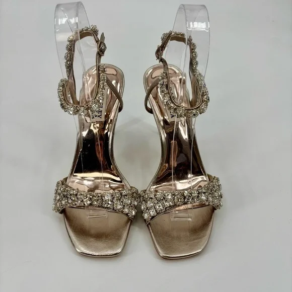 Badgley Mischka Galia Open Toe 4” Heels Size 6.5 - Picture 3 of 15